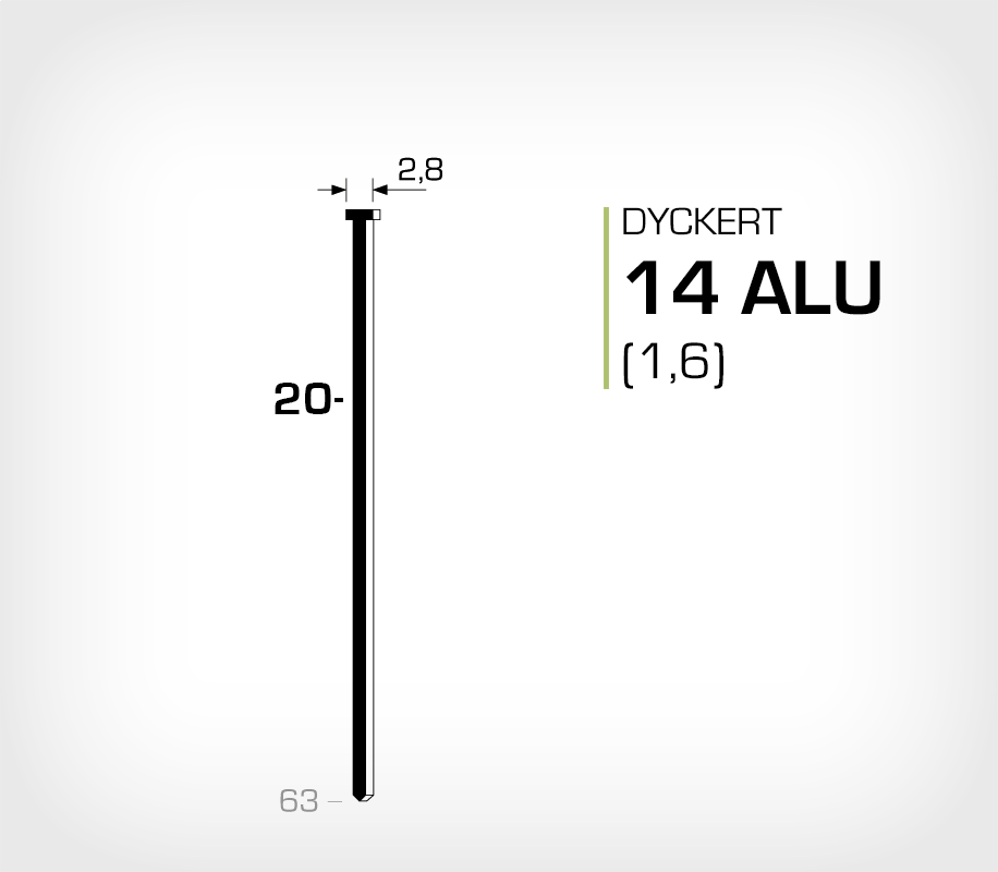 Dyckert 14/20 Aluminium (SKN 16-20 ALU)